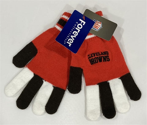 Cleveland Browns NFL Acrylic Multi Color Knit Stretch Fit Gloves
