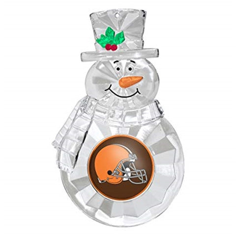Cleveland Browns NFL Traditional Snowman Christmas Ornament