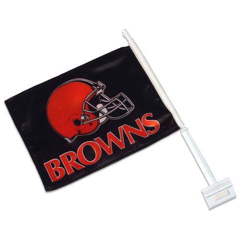 ***50OFF*** Cleveland Browns Team NFL Retro Helmet 11x14 NFL Car Flag & Pole