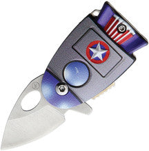Cosmic Captain American Spring Assisted Folding Pocket Knife