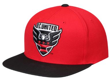 D.C. United Mitchell & Ness XL Logo Two-Tone Snapback Adjustable Hat - Red/Black