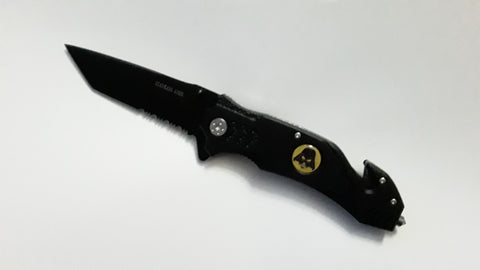 Darth Vader 8 Inch Spring Assisted Folding Knife Glass Breaker Line Cutter