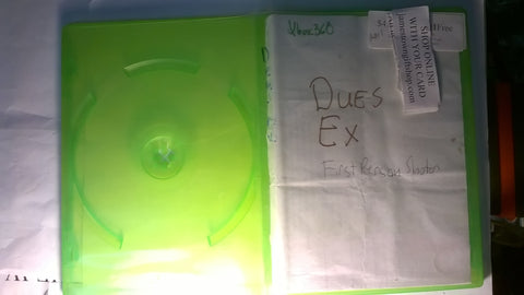 Deus Ex USED for Xbox 360 NO COVER ART