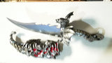 Dragon 16 Inch Heavy Dagger With Red Sheath FREE SHIPPING