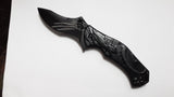 Dragons Claw Heavy Black 8.25 Inch Spring Assisted Folding Pocket Knife