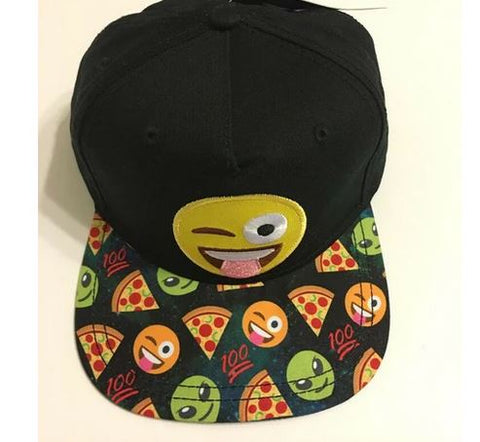 Emoji Pizza Youth Size Snapback Adjustable Baseball Cap Hat