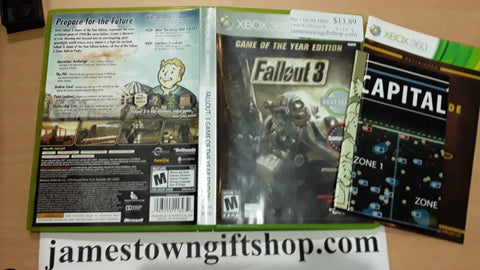 Fallout 3 Game of the Year Edition USED for Xbox 360 Video Game