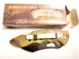 Forest Hunter Camo Folding Pocket Knife With Belt Clip