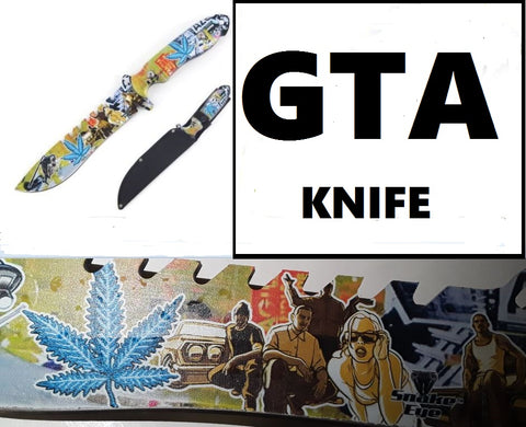 Grand Theft Auto 13 Inch Full Tang 440 Stainless Steel Fixed Blade Knife