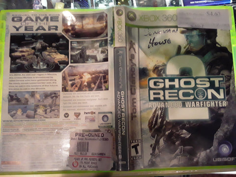 50off Ghost Recon 2 Advanced Warfighter Used Xbox 360 Video Game