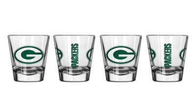 Green Bay Packers 2oz. Four-Piece Cup Shot Glass Set