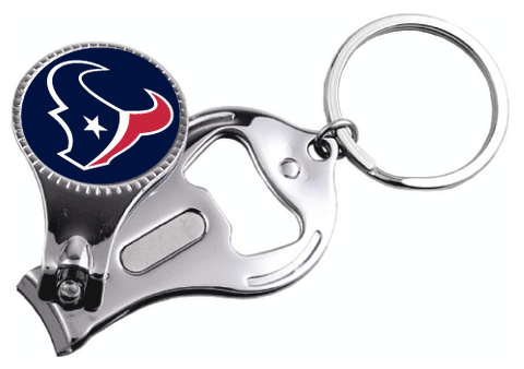 Houston Texans NFL 3 in 1 Metal KeyChain Bottle Opener Nail Clipper