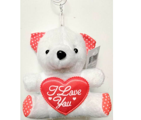 I Love You 4 Inch Plush Teddy Bear Keychain
