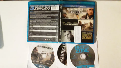 Jarhead The Kingdom The Green Zone Triple Feature 3 Movies Blu Ray Movie USED