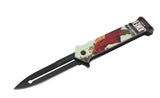 Joker Joaquin Phoenix Poster Split Blade Spring Assisted Folding Pocket Knife