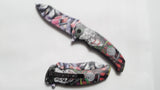 Joker Bomb In Hand Blade 8.5 Inch Spring assisted Folding Pocket Knife