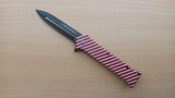 Joker Striped Red Split Blade Why So Serious Spring Assisted Folding Knife