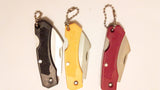 Keychain 4.75 Inch Half Serrated Blade Folding Pocket Knife Various Colors