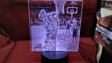 Kobe Bryant NBA Dunking Photo Color Changing LED Night Light