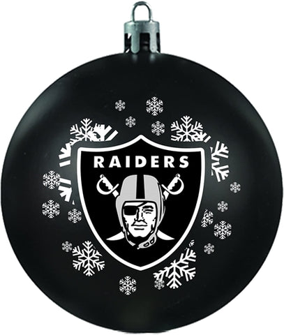 Las Vegas Raiders NFL Snowflake Shatter-Proof Ball Ornament
