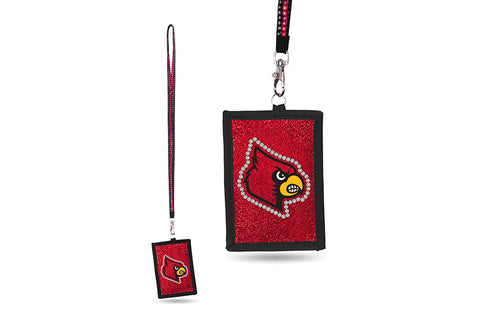 ***50OFF*** Louisville Cardinals NCAA Lanyard ID Holder With Zippered Compartment