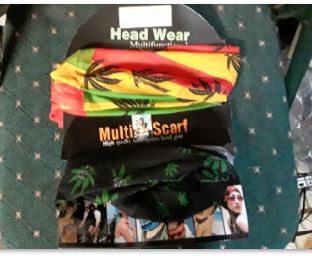 Marijuana 2 Gaiter Bundle Multifunctional Head Wrap Bandana Rasta Pot Leaf Design
