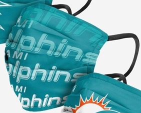 Miami Dolphins NFL Matchday Face Cover Mask White Letters