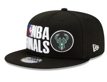 Milwaukee Bucks New Era 2021 NBA Finals Bound Locker Room 9FIFTY Snapback Adjustable Hat - Black