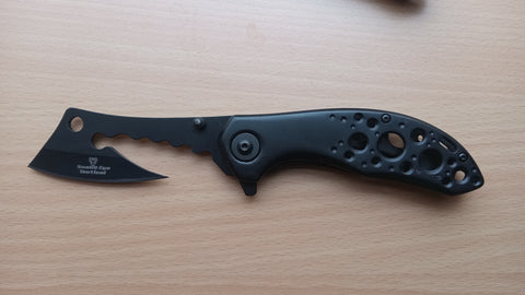 Mini Cleaver Black Spring Assisted Folding Pocket Knife