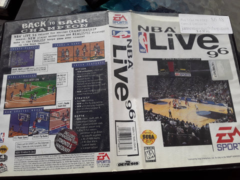 NBA Live 96 Basketball Used Sega Genesis Video Game