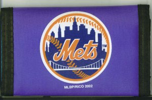 New York Mets MLB Trifold Nylon Wallet