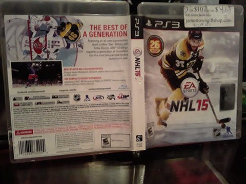 NHL 15 Hockey 2015 Used PS3 Video Game