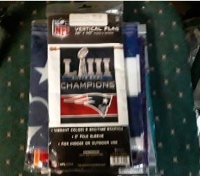 ***50off*** New England Patriots NFL 28x40 One-Sided Super Bowl LIII Vertical Bannter Flag