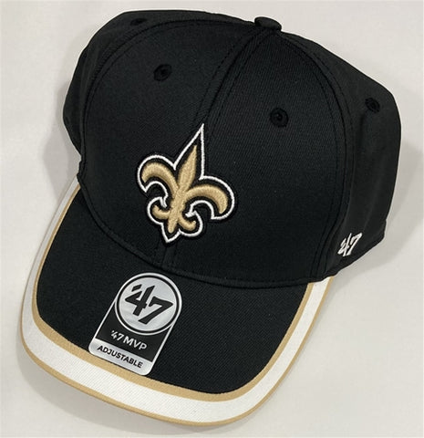 New Orleans Saints NFL Black Grind MVP Adjustable Hat