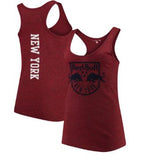 New York Red Bulls MLS 5th & Ocean by New Era Women's Tri-Blend Racerback Tank Top Red