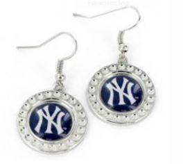 New York Yankees MLB Dimple Dangle Earrings