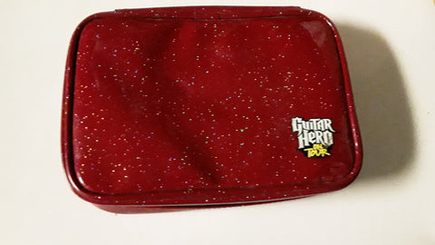 Nintendo DS Guitar Hero On Tour Travel Carry Case Candy Red Sparkle Used