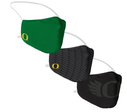 Oregon Ducks NCAA Adult All Over Logo Face Covering 3-Pack MASK