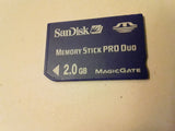 PSP 2GB Sandisk Memory Stick Pro Duo Cards