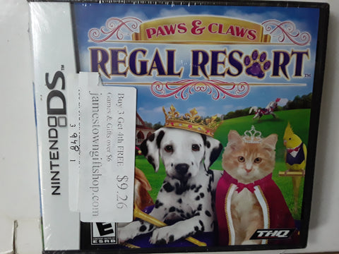 Paws & Claws Regal Resort Nintendo DS Video Game NEW