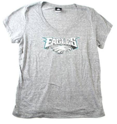 Philadelphia Eagles Women's Distressed Logo NFL T-Shirt LARGE