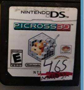 Picross 3D Used Nintendo DS Video Game Cartridge