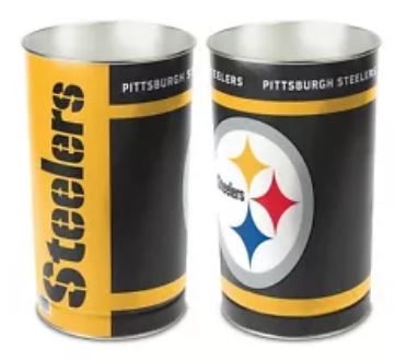 Pittsburgh Steelers NFL 15x10.5 Inch SINGLE Trash Can
