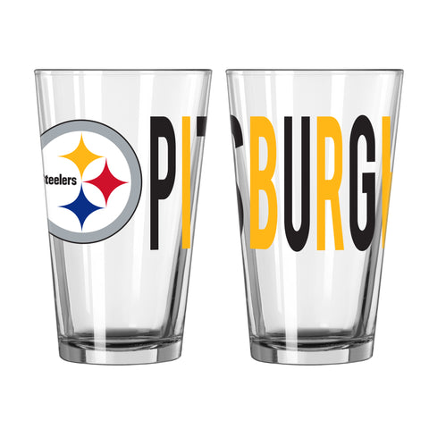 Pittsburgh Steelers NFL 16oz. Overtime Pint Glass Cup