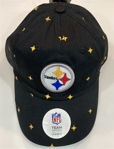 Pittsburgh Steelers NFL Black Confetti Women's Adjustable Clean Up Hat –  Jamestown Gift Shop