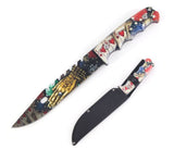 Playing Cards Gamblers 13.5 Inch Fixed Blade Full Tang Hunting Knife