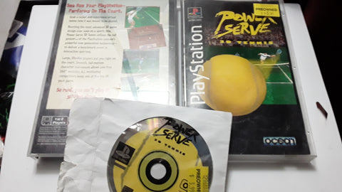 Power Serve 3D Tennis Long Box Used Playstation 1 Video Game