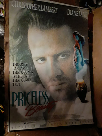 Priceless Beauty Christopher Lambert Diane Lane 1989 Movie Poster 27x40 USED