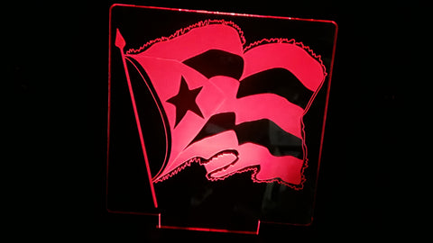 Puerto Rico Flag Color Changing LED Night Light