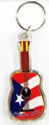 Puerto Rico Guitar Double-Sided Keychain